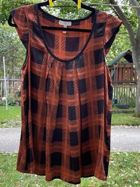 Joie Satin Checked Top